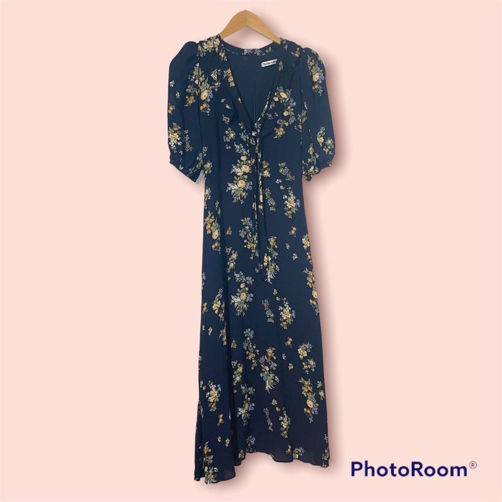 Reformation Brook Vittoria V-Neck Midi Dress